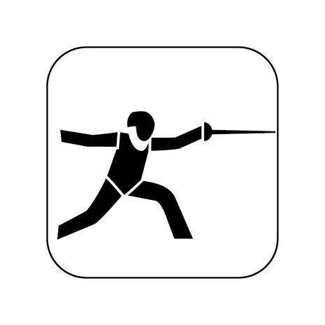 Grafik: Icon für die Sportart Fechten.