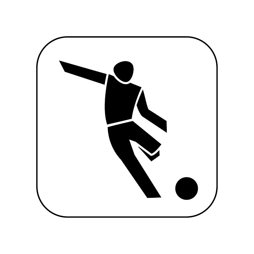 Grafik: Piktogramm für die Sportart Fußball.