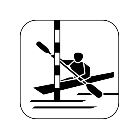Grafik: Icon für die Sportart Kanuslalom.