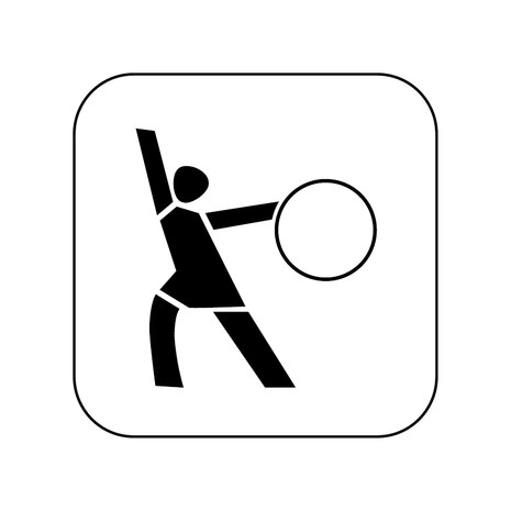 Grafik: Icon für die Sportart Rhythmische Sportgymnastik.