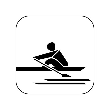 Grafik: Icon für die Sportart Rudern.