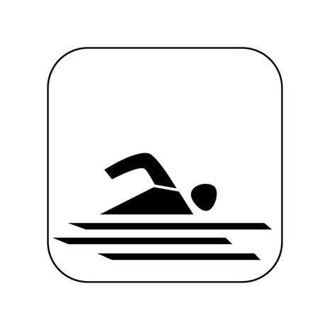 Grafik: Icon für die Sportart Schwimmen.